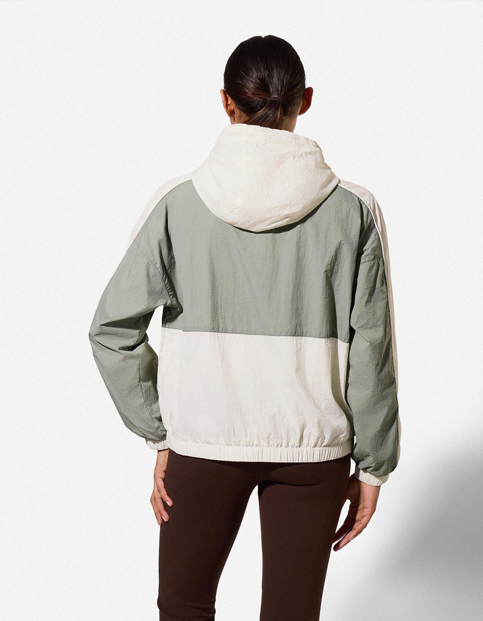 Outdoorjacke - Color-Blocking - wei&szlig;