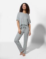 Ensemble pyjama (T-shirt et pantalon) - Viscose - turquoise
