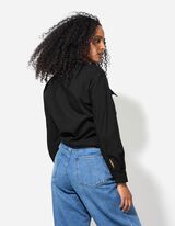 Hemd - einfarbig - schwarz