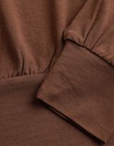 Langarmshirt - Modal-Anteil - Braun
