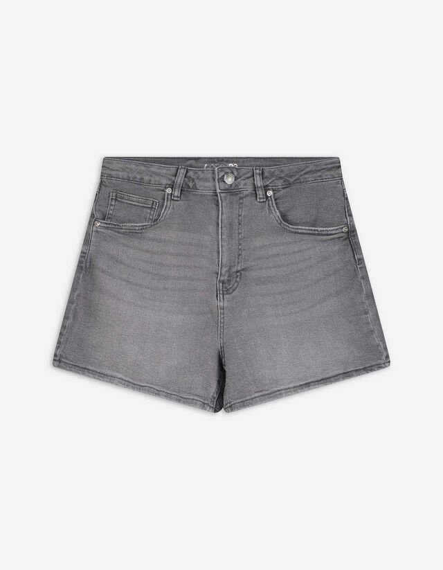 Shorts - High Waist - grau