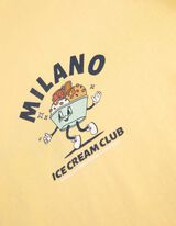 Póló - Hátul nyomtatott minta - világos sárga