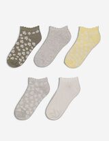 Șosete sneaker - Pachet de 5 - Galben deschis