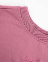 Sweatshirt - Borduursels - roze