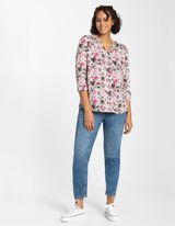 Marškinėliai ilgomis rankovėmis - Viskozės dalis - smelio spalvos