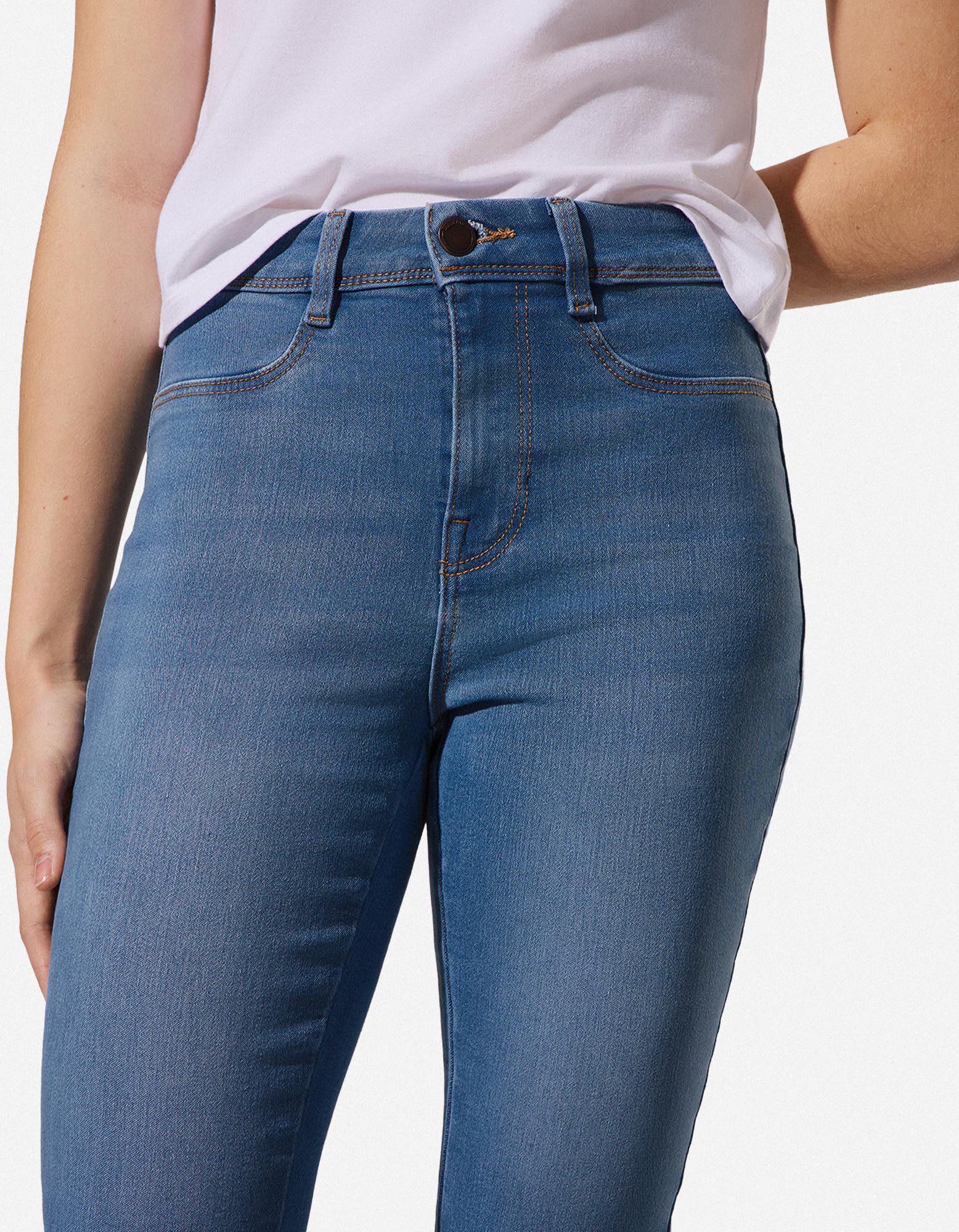 Caprihose - Skinny Fit - blau