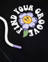 Propínací mikina - Zadní potisk - cerná