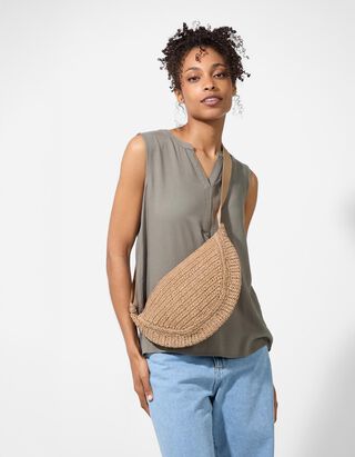 Hip Bag - Stroh - beige