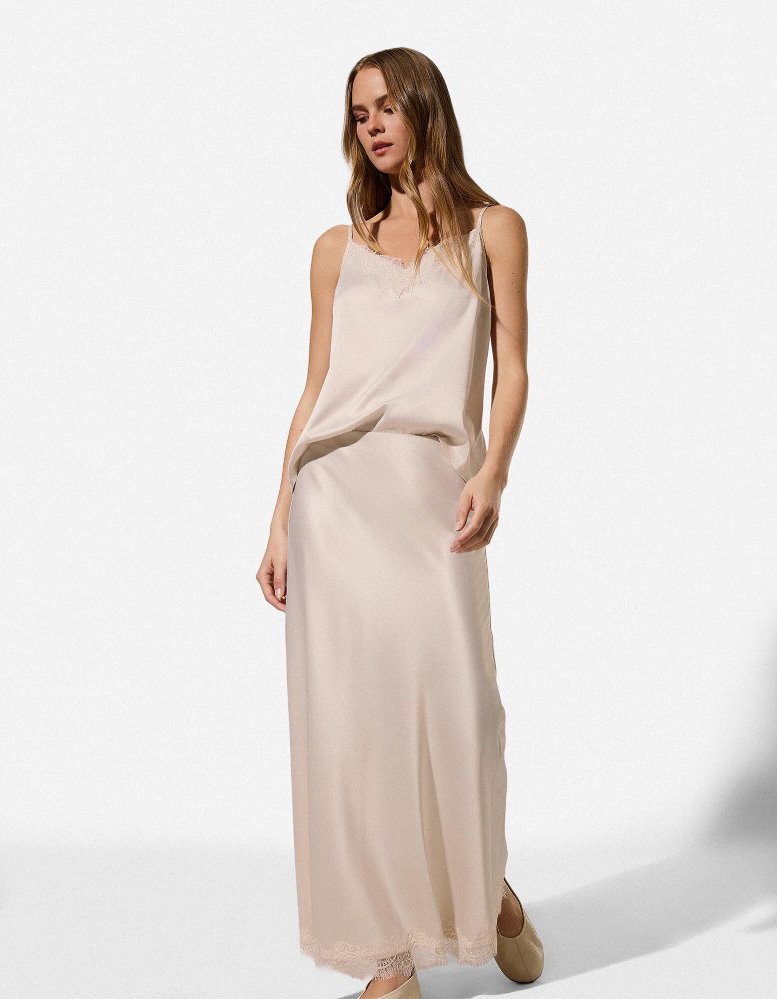 Midirok - Effen - Beige