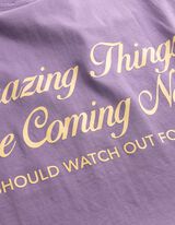 T-Shirt - R&uuml;ckenprint - dunkellila