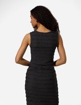 Cropped Top - Spitze - Schwarz