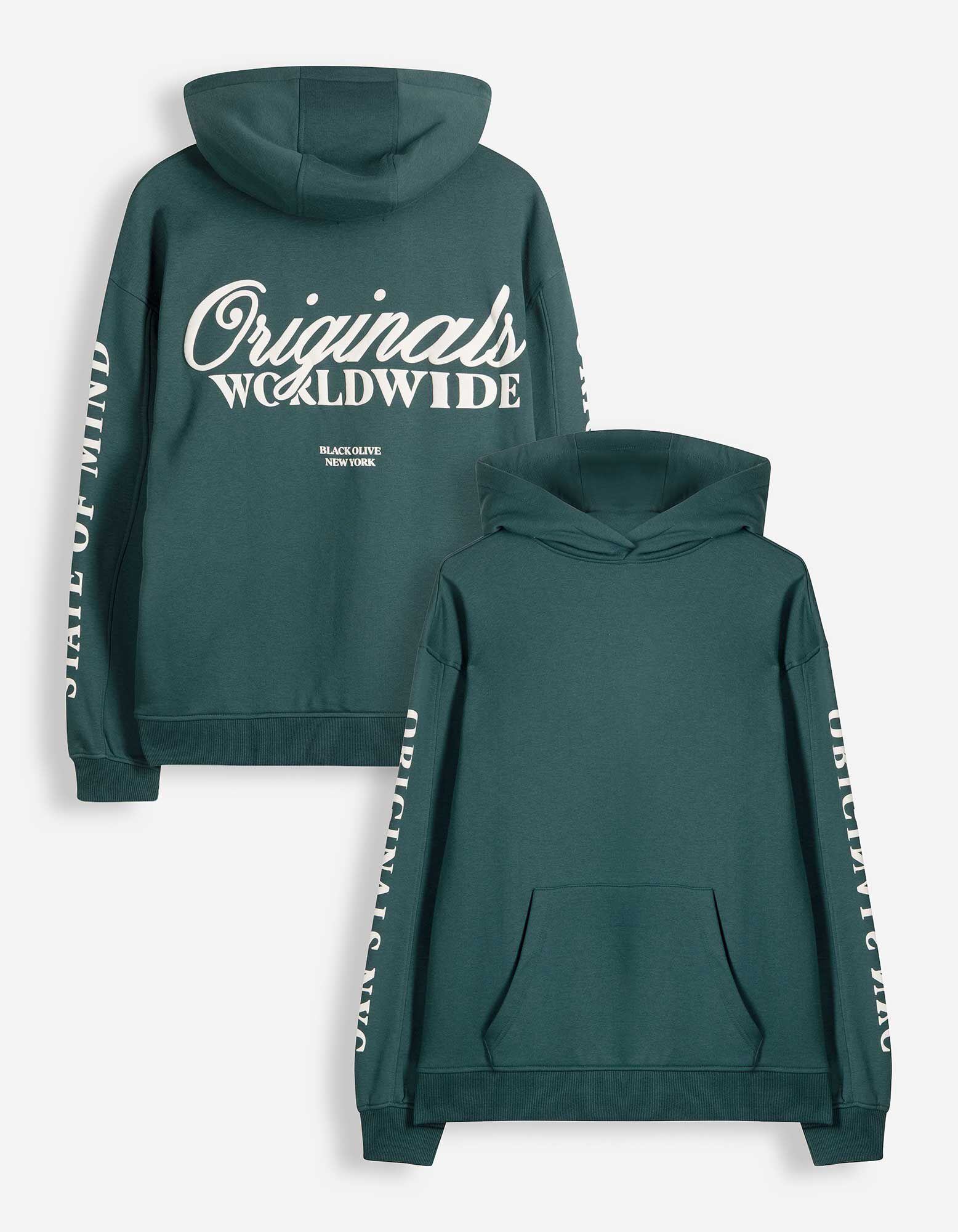 Sweatshirt - R&uuml;ckenprint - Gr&uuml;n