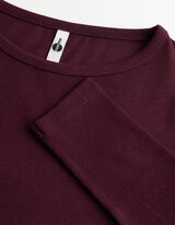 Langarmshirt - Feinripp - Lila