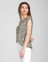 Blouseshirt - LENZING&trade; ECOVERO&trade; - donkergroen