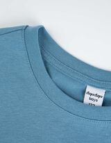 T-shirt - Effen - blauw