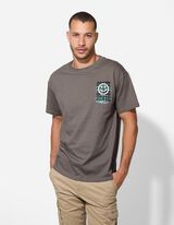 Tricou - Imprimeu pe spate - Gri inchis