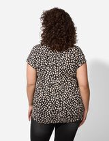 T-s&auml;rk - allover-mustriga - must