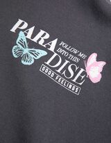 Hoodie - Afdrukken achteraan - donkergrijs