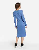 Pletena haljina - LENZING™ ECOVERO™ - plava