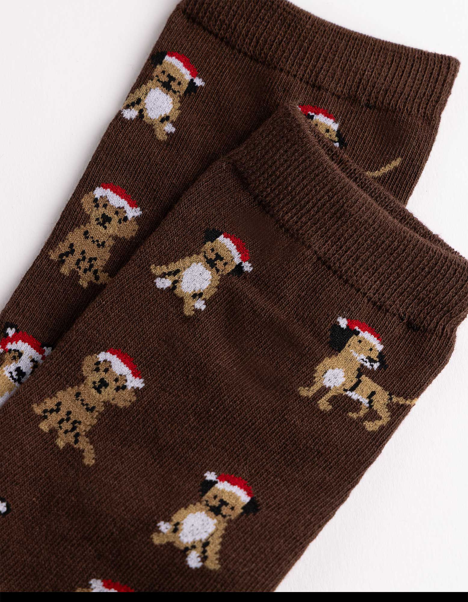 Socken - gemustert - Dunkelbraun