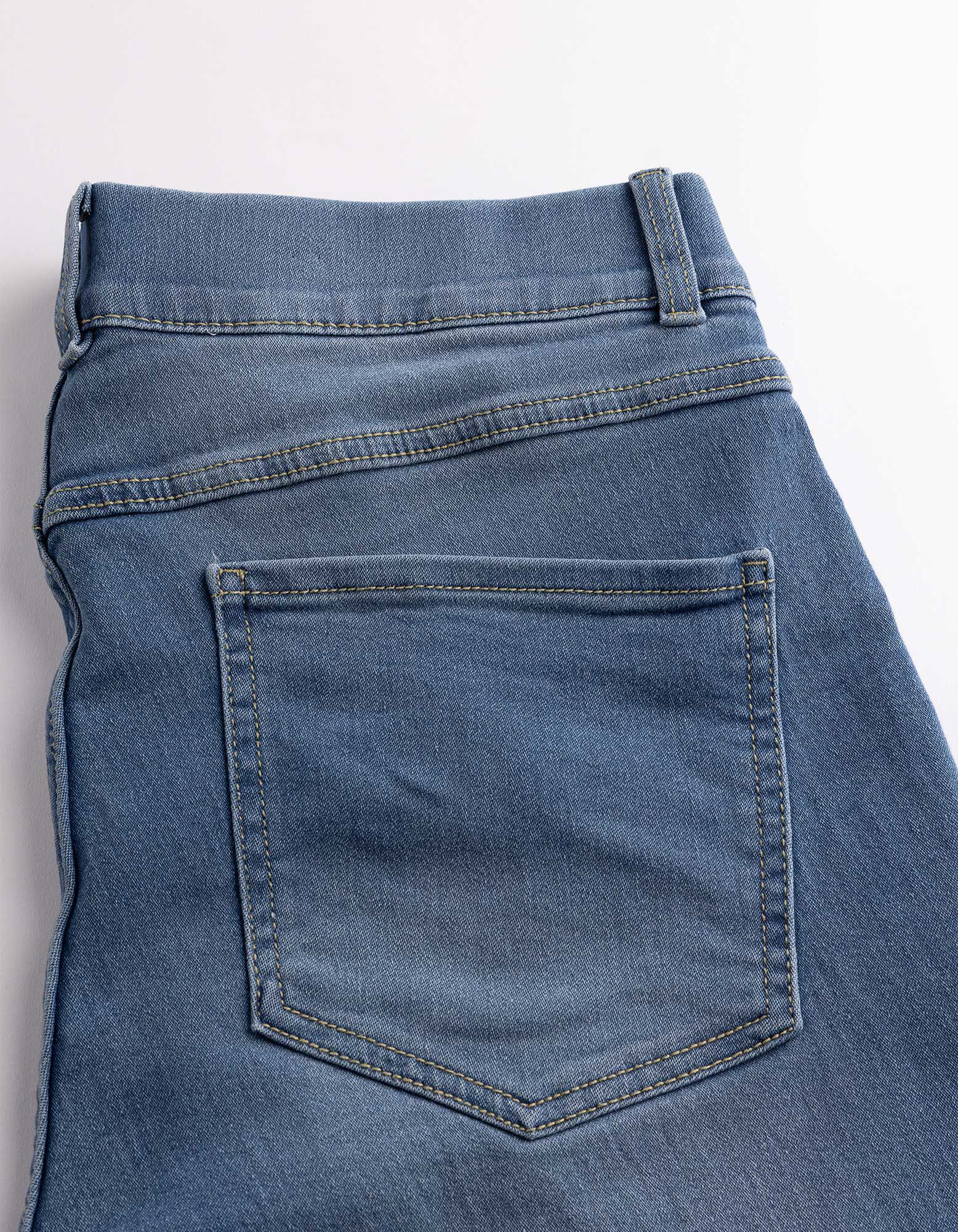 spodnie capri - elastyczny pas - Jasnoniebieski