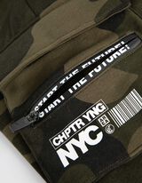 Bėgiojimo kelnės - Įvertas rai&scaron;telis apačioje - tamsiai zalias