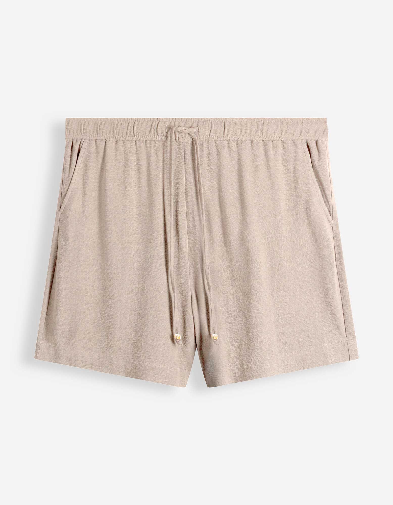 Bermuda  - Leinen-Optik - Beige