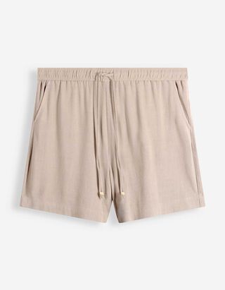 Bermuda  - Leinen-Optik - Beige
