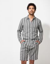 Hemd - Streifen - dunkelgrün