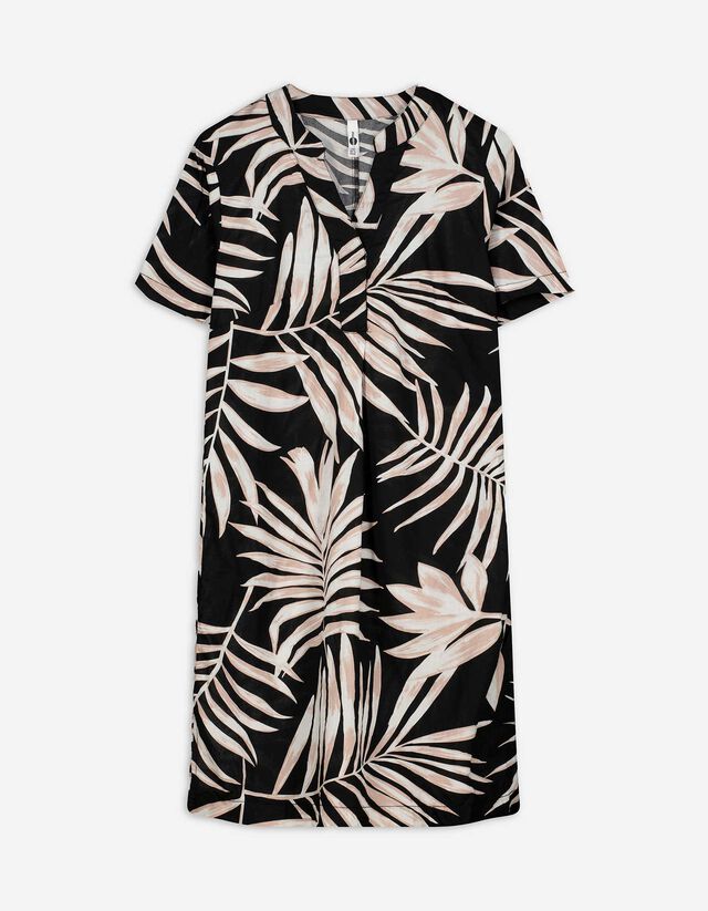 Robe - Fente latérale - Noir