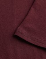 T-Shirt - einfarbig - dunkelrot