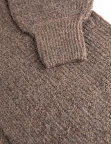 Dlhý kardigán - Rebrový úplet - svetlohnedy