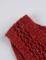 Stricktop - Lurex - dunkelrot