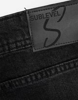 Džíny - seprané - tmave seda