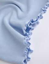 Tričko - Rebrovaná štruktúra - svetlomodra