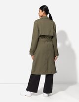 trencz - miękki materiał - ciemny zielony