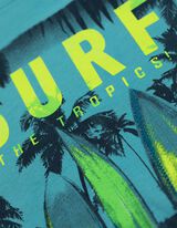 T-shirt - Vooropdruk - turkoois