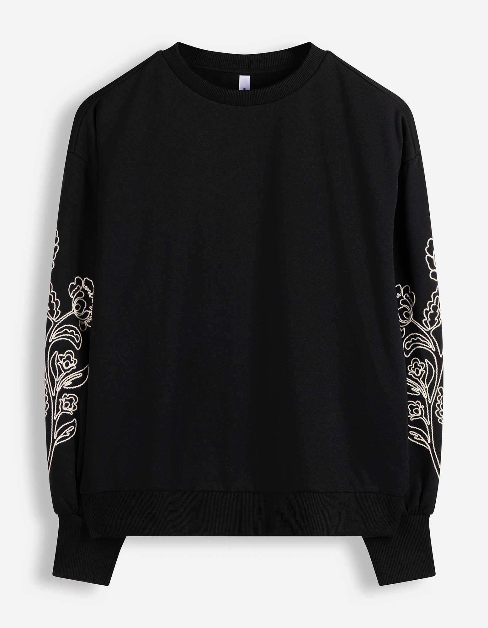 Sweatshirt - Ballon&auml;rmel - Schwarz