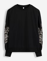 Sweatshirt - Ballon&auml;rmel - Schwarz