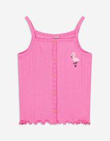 Top - Gombíková lišta - pink