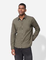 Hemd - Leinen-Optik - dunkelgrün