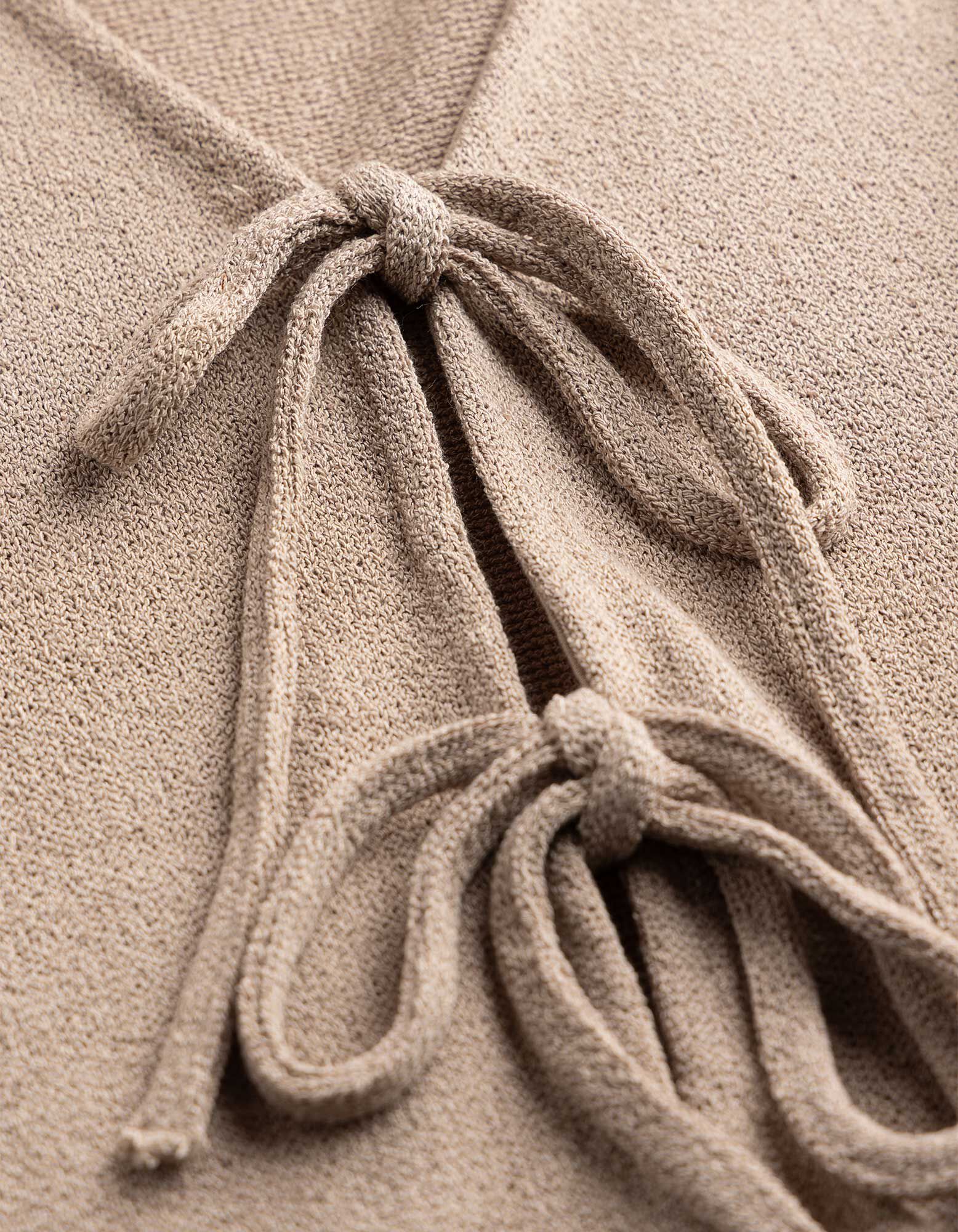 Gebreide top - Viscose - Beige