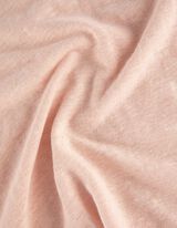 Majica kratkih rukava - Mje&scaron;avina lana - ruzicasta