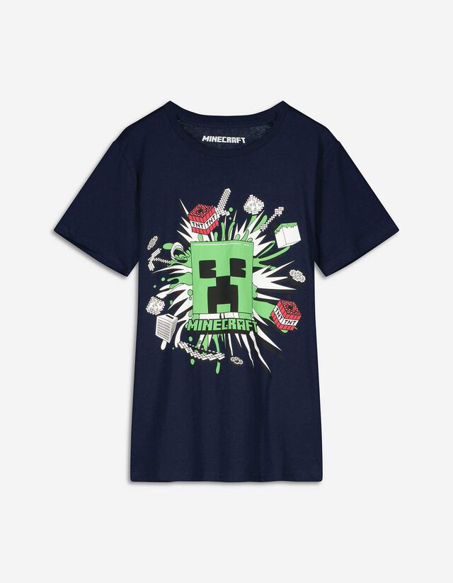 Tričko - Minecraft - tmavomodra