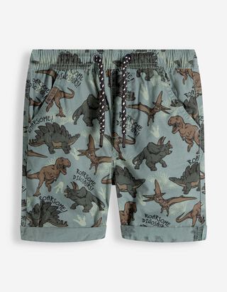 Shorts - Allover-Muster - t&uuml;rkis