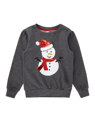 M&auml;dchen Sweatshirt mit Wende-Pailletten