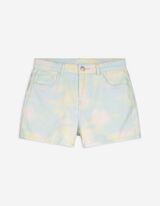 Shorts - Batikmuster - hellgelb