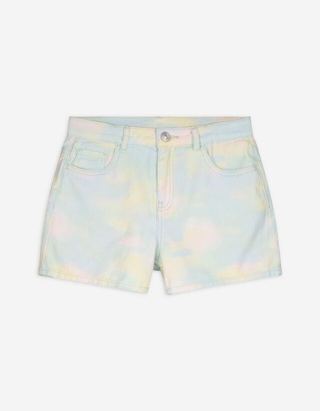 Shorts - Batikmuster - hellgelb