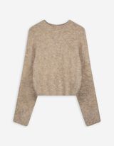 Strickpullover - Überschnittene Schultern - beige