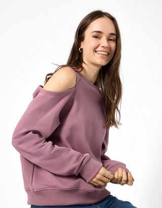 Sweatshirt - Cut-Outs - Flieder